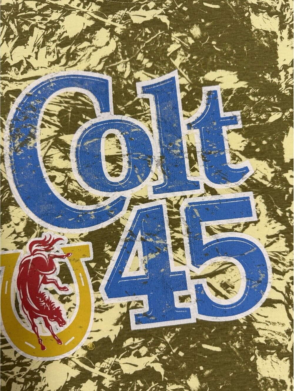 Pabst Colt 45 Mens T Shirt All Over Print Camo Graphic Beer Promo Tee
